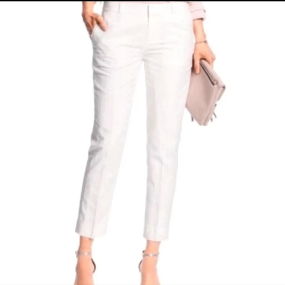 Banana Republic Linen Blend Hampton Work Pants Size 0 Ankle Cropped - Picture 12 of 12